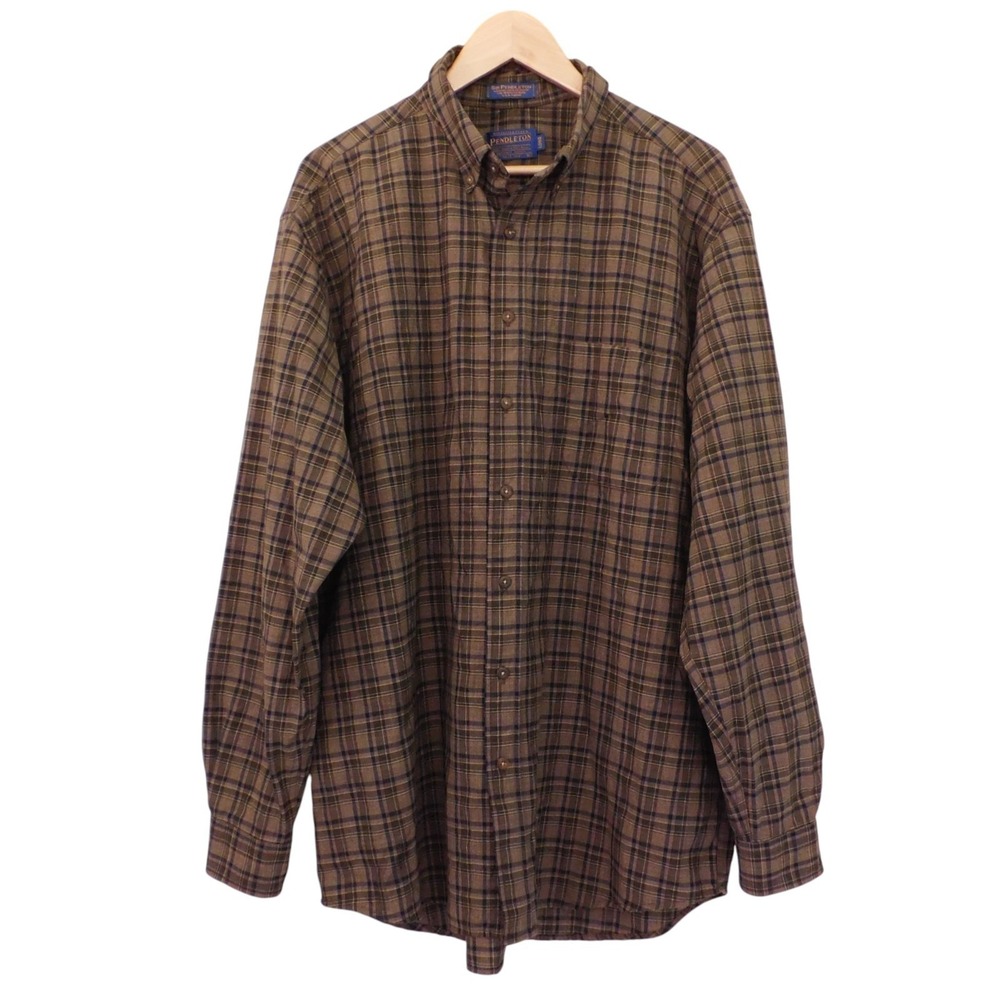 Vintage Sir Pendleton 100% Wool Plaid Flannel Shirt Lot Mens XL Long Tall Button